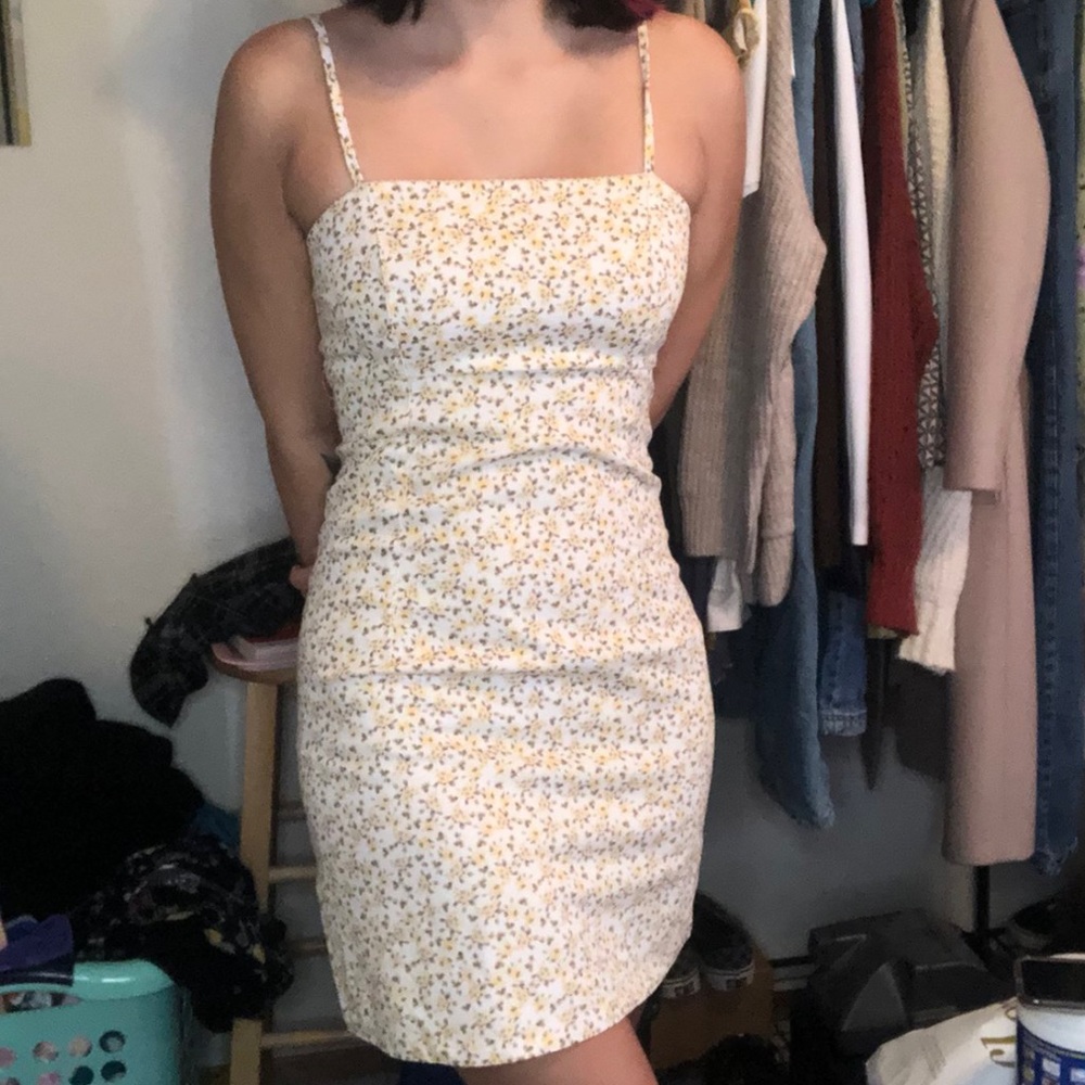 Yellow and White Floral Target Wild Fable Mini Dress